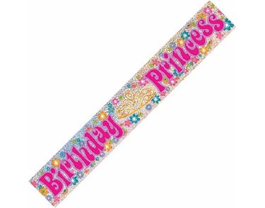 12FT B/DAY PRINCESS PRISMATIC BANNER