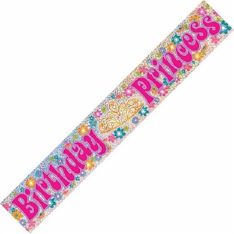 12FT B/DAY PRINCESS PRISMATIC BANNER