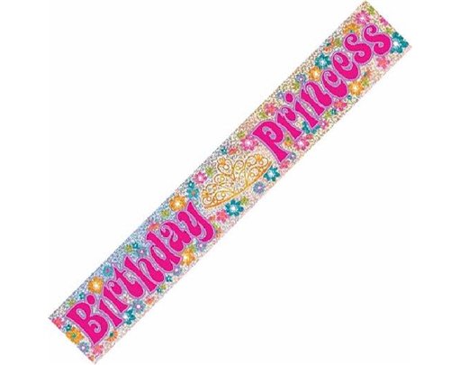 12FT B/DAY PRINCESS PRISMATIC BANNER
