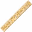 12FT GOLDEN ANNI. PRISMATIC BANNER