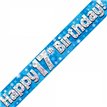 9FT 17TH BIRTHDAY BLUE BANNER
