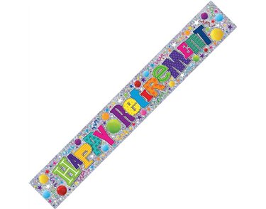 RETIREMENT 9FT FOIL BANNER