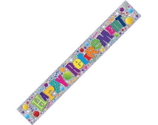 RETIREMENT 9FT FOIL BANNER