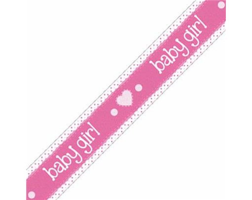 9FT ITS A GIRL PASTEL HEART BANNER