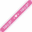 9FT ITS A GIRL PASTEL HEART BANNER