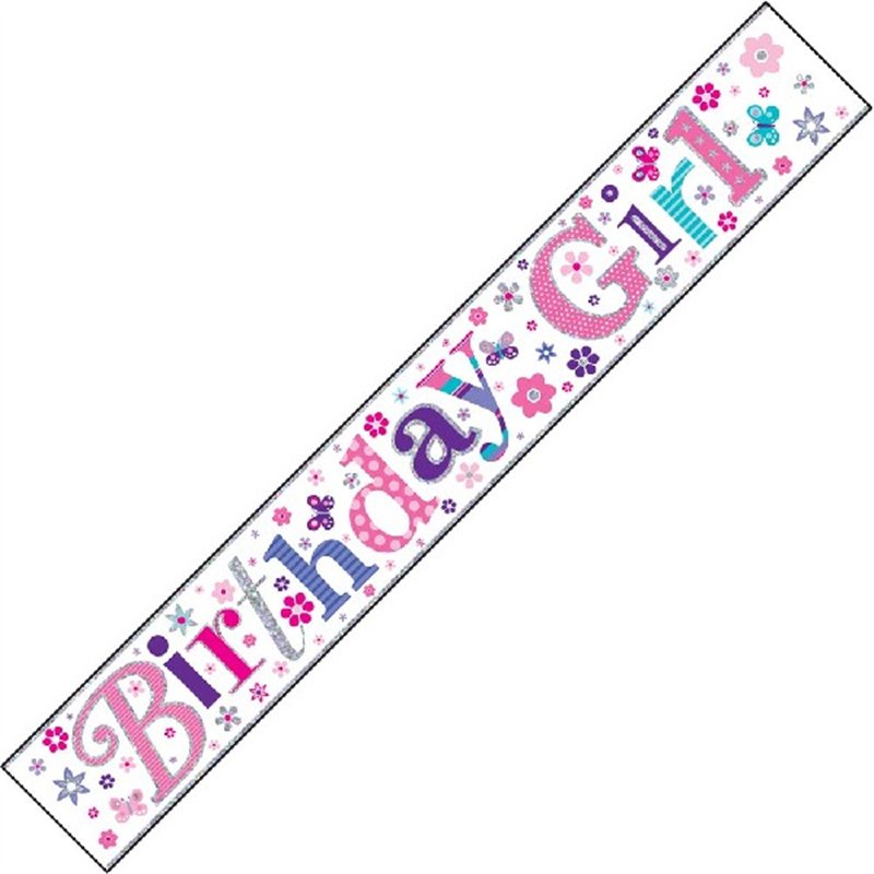 9FT BIRTHDAY GIRL BANNER