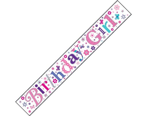 9FT BIRTHDAY GIRL BANNER