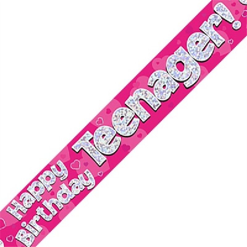 9FT BANNER TEENAGER PINK
