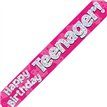 9FT BANNER TEENAGER PINK