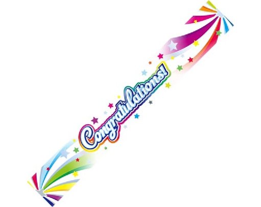 9FT CONGRATULATIONS SWIRL BANNER