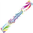 9FT CONGRATULATIONS SWIRL BANNER