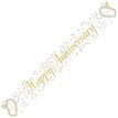 9FT HAPPY ANNIVERSARY HEARTS BANNER