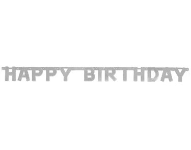 HAPPY B/DAY SILVER DELUXE JOINTED BANNER