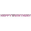 70TH PINK SPARKLES LETTER BANNER