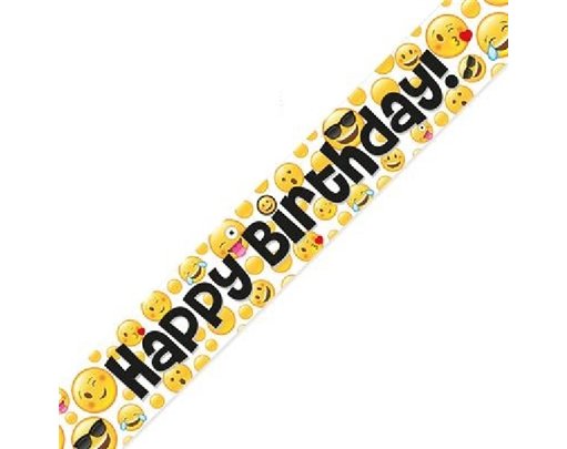 9FT EMOJI BIRTHDAY BANNER