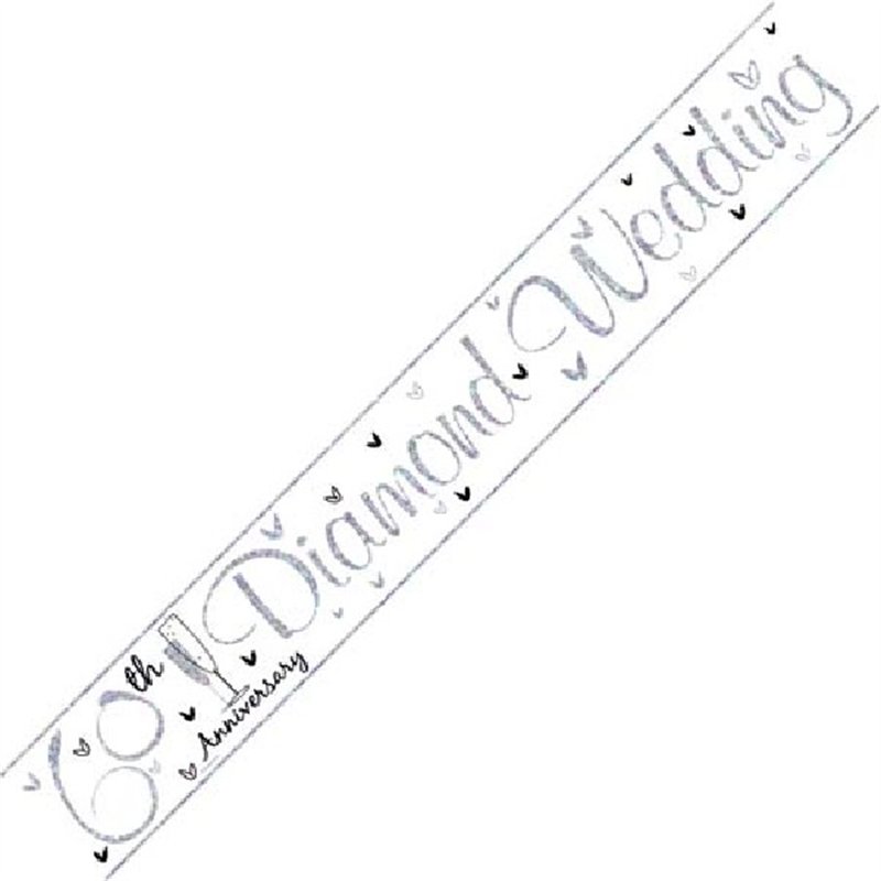 9FT DIAMOND ANNIVERSARY WALL BANNER