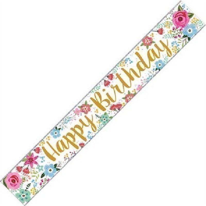 9FT HAPPY BIRTHDAY WALL BANNER