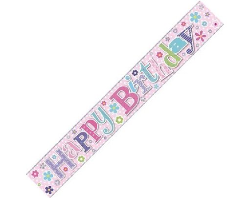 9FT HAPPY BIRTHDAY WALL BANNER