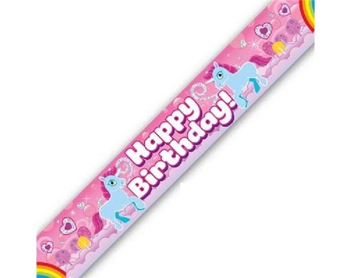 9FT RAINBOW UNICORN HOLO BANNER