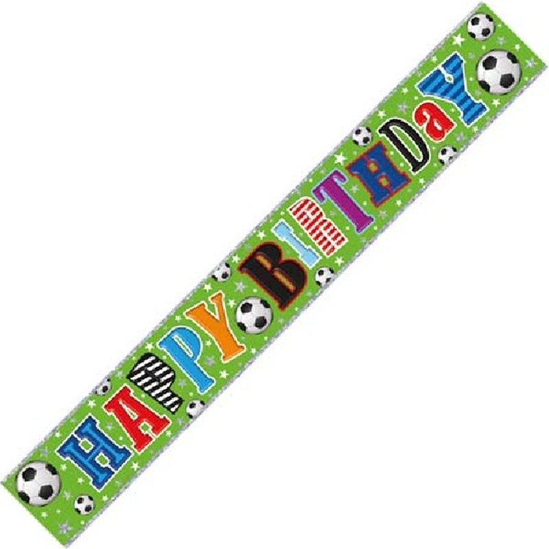 9FT FOOTBALL BIRTHDAY WALL BANNER