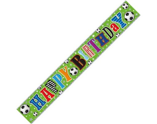 9FT FOOTBALL BIRTHDAY WALL BANNER