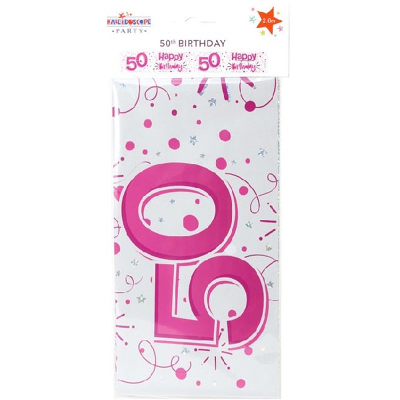 9FT FEMALE 50TH BIRTHDAY BANNER