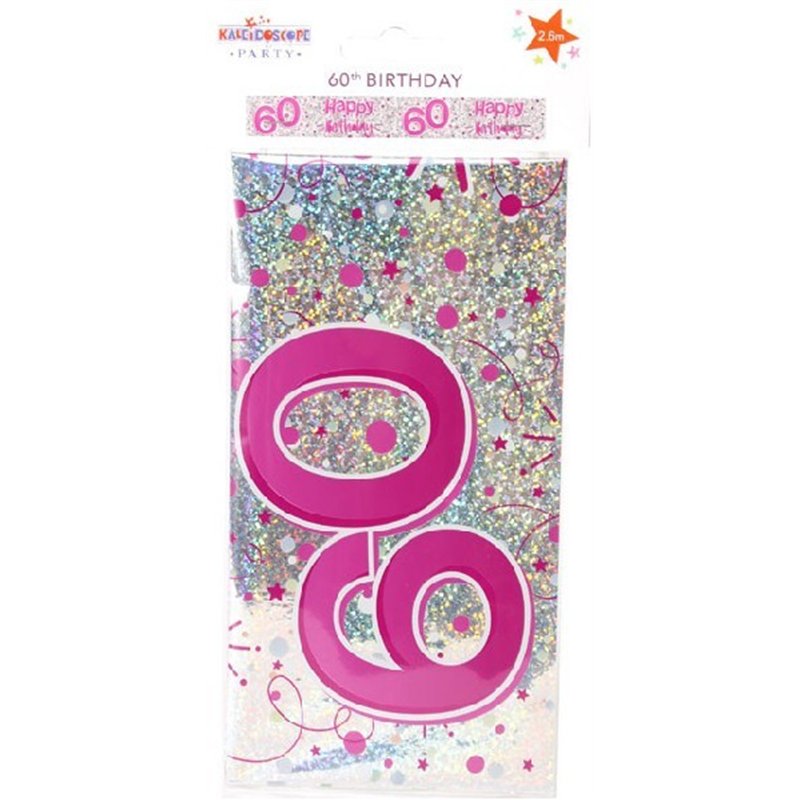 9FT FEMALE 60TH BIRTHDAY BANNER