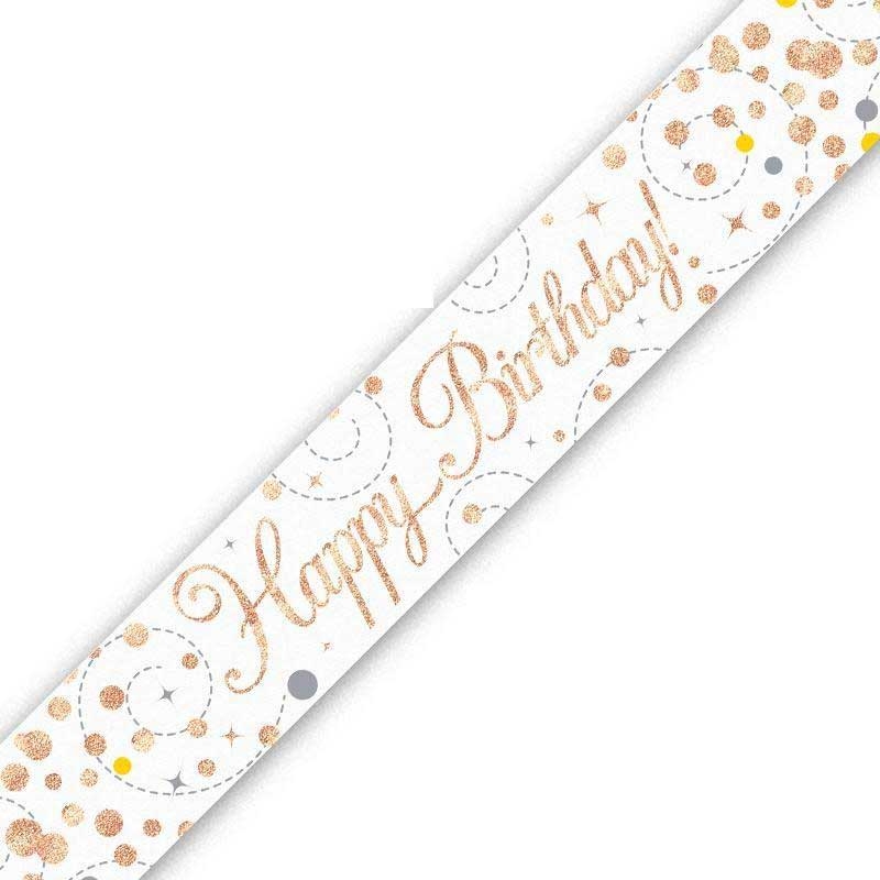 9FT  ROSE GOLD HAPPY B/DAY BANNER