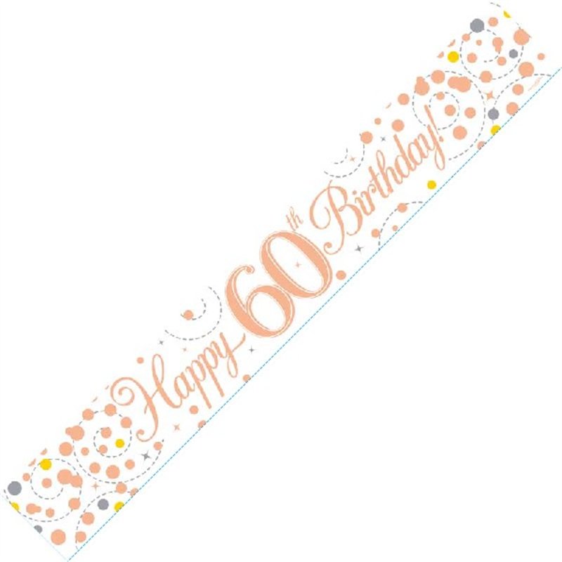 9FTWHITE & ROSE GOLD 60TH BANNER