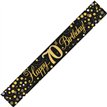 9FT BLACK & GOLD 70TH BANNER