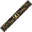 9FT BLACK & GOLD 90TH BANNER