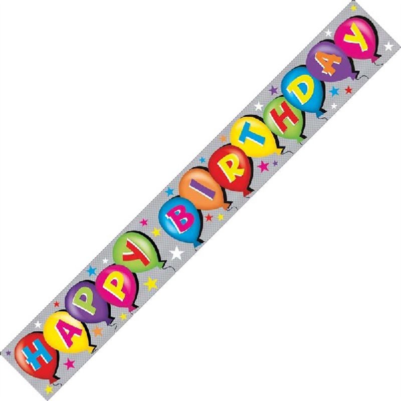 9FT HAPPY B/DAY TEXT HOLO BANNER