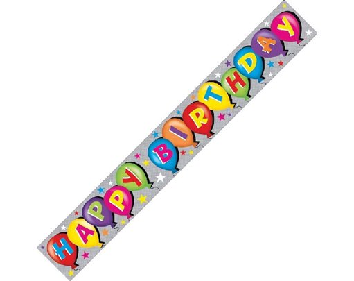 9FT HAPPY B/DAY TEXT HOLO BANNER