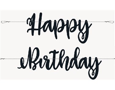 7ft TRIANGLE CONFETTI BIRTHDAY SCRIPT LETTER