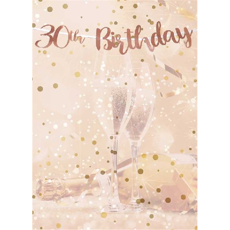 30TH BIRTHDAY ROSE GOLD LETTER BANNER