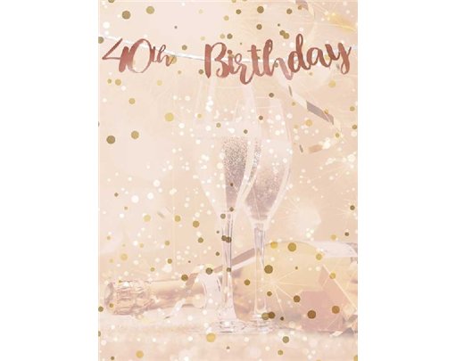 40TH BIRTHDAY ROSE GOLD LETTER BANNER