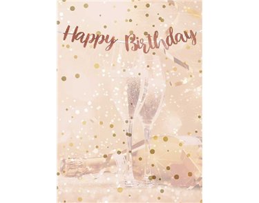 HAPPY BIRTHDAY ROSE GOLD LETTER BANNER
