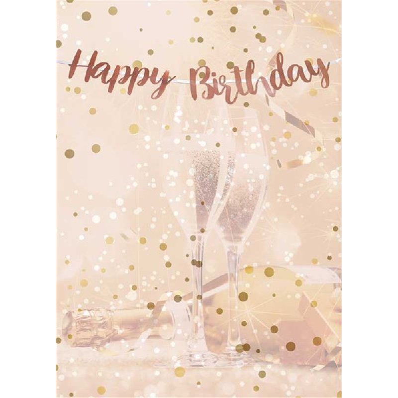 HAPPY BIRTHDAY ROSE GOLD LETTER BANNER
