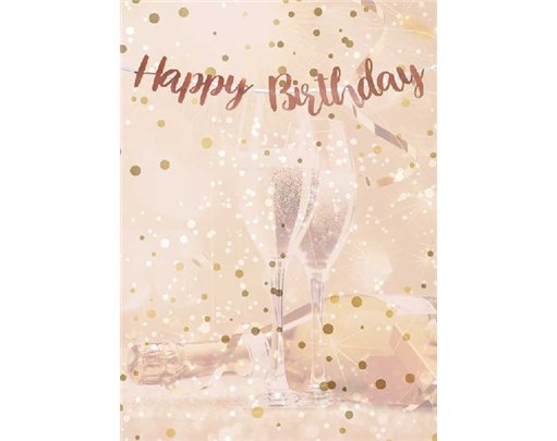 HAPPY BIRTHDAY ROSE GOLD LETTER BANNER
