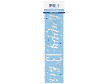 9ft GLITZ BLUE 13 BANNER