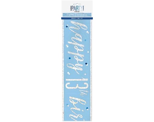 9ft GLITZ BLUE 13 BANNER