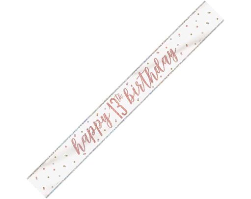 9ft GLITZ ROSE GOLD 13 BANNER