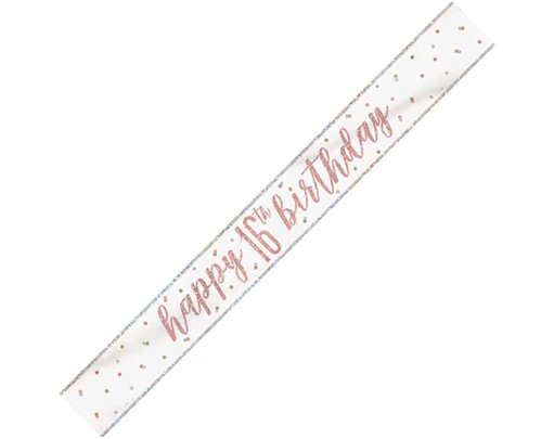 9ft GLITZ ROSE GOLD 16 BANNER