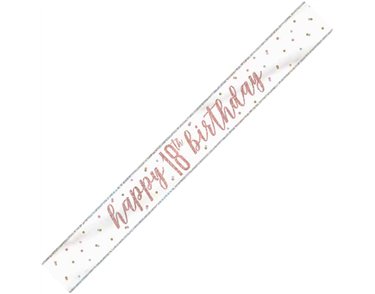 9ft GLITZ ROSE GOLD 18 BANNER