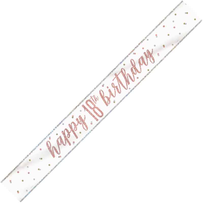 9ft GLITZ ROSE GOLD 18 BANNER