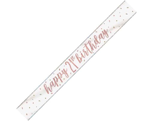 9ft GLITZ ROSE GOLD 21 BANNER