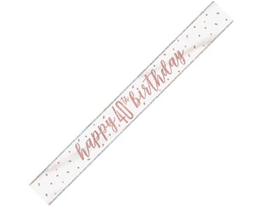 9ft GLITZ ROSE GOLD 40 BANNER