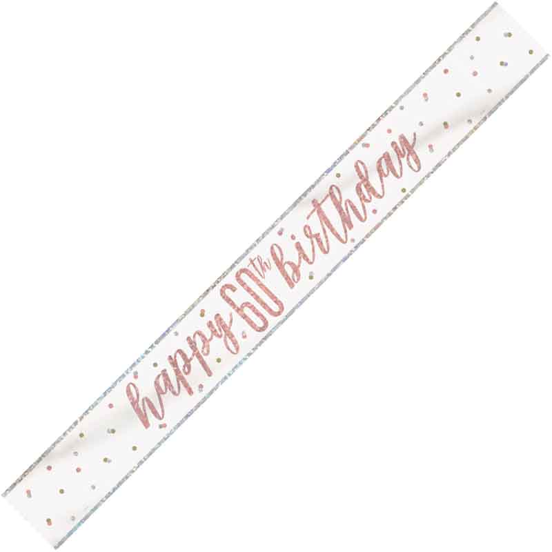 9ft GLITZ ROSE GOLD 60 BANNER