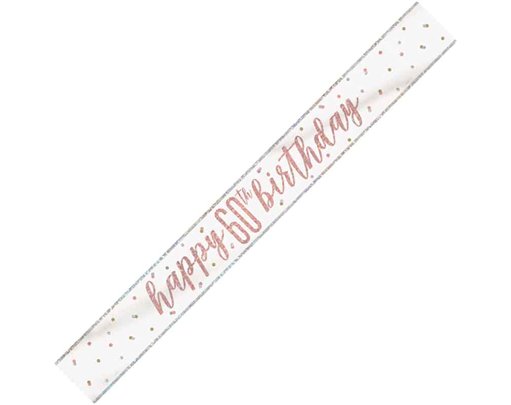 9ft GLITZ ROSE GOLD 60 BANNER