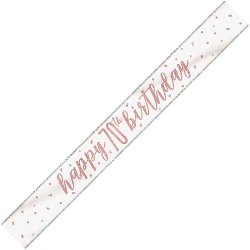 9ft GLITZ ROSE GOLD 70 BANNER